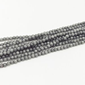 Agata grigio pieno 4 mm sfaccettata