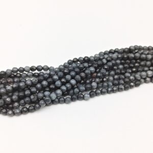 Agata grigio scuro 4 mm sfaccettata