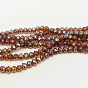 Mezzi cristalli 6 mm color Castagna a/b - 85 pezzi