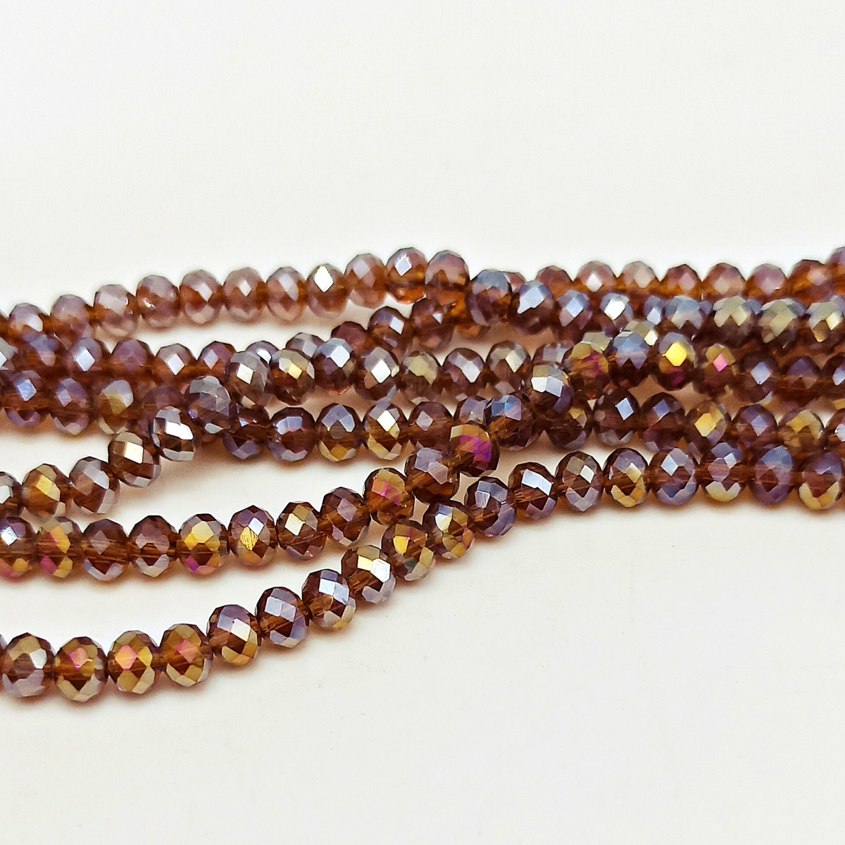 Mezzi cristalli 6 mm color Castagna a/b - 85 pezzi