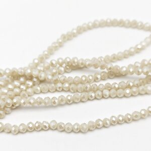 Mezzi cristalli 4 mm color avorio brillante - 115 pezzi