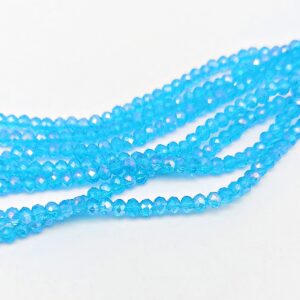 Mezzi cristalli 4 mm color Azzurro trasperente a/b - 115 pezzi