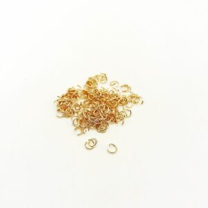 anelline in acciaio dorato da 4 mm