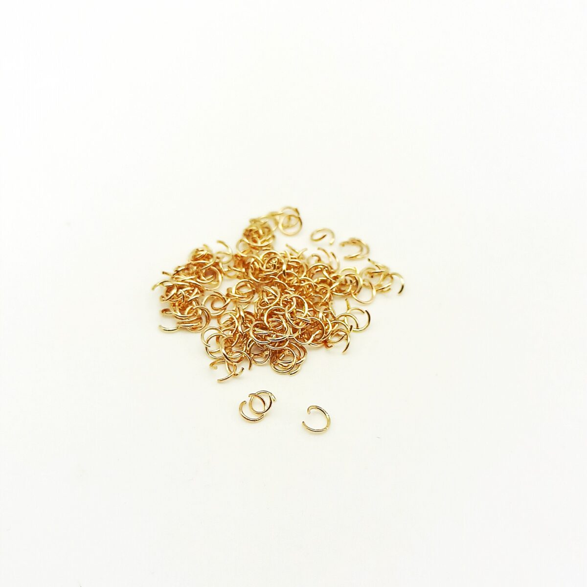 anelline in acciaio dorato da 4 mm