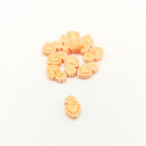 Cuoricino sacro ceramica - arancione