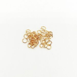 anelline da 6 mm in acciaio dorato