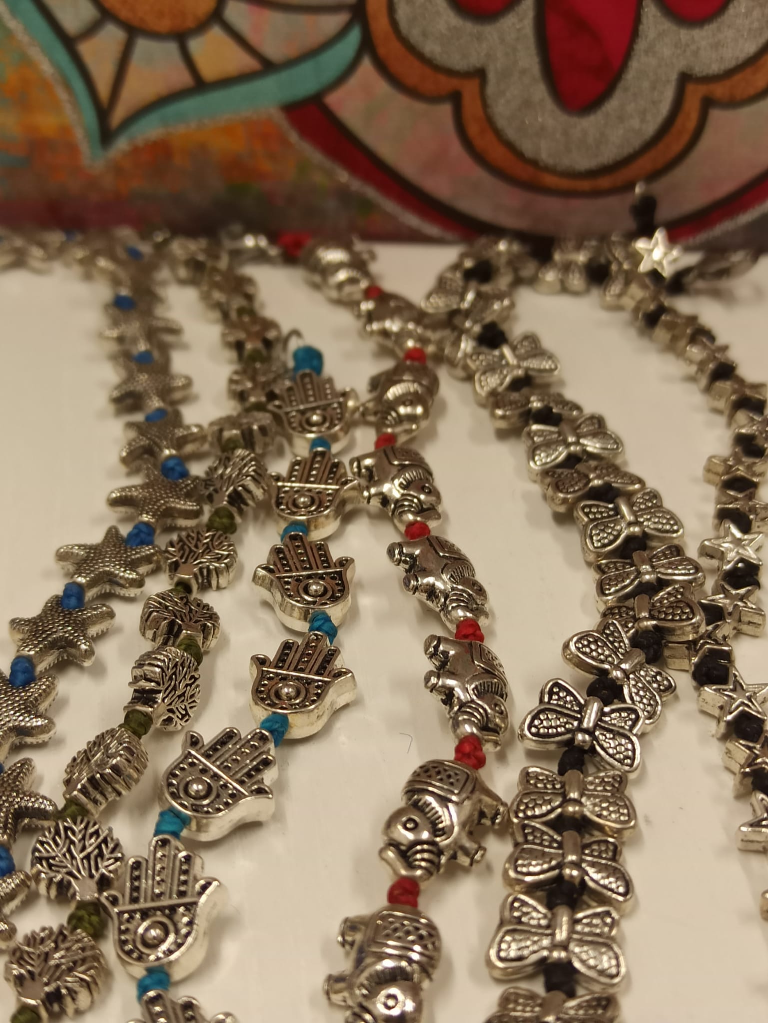 50 Ciondoli Distanziatori In Cristallo E Strass Multicolore – Perline Per Bracciali Fai Da Te - Foto 3