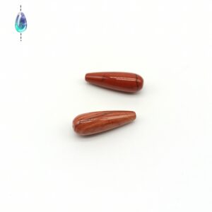 Goccia lunga liscia - diaspro rosso