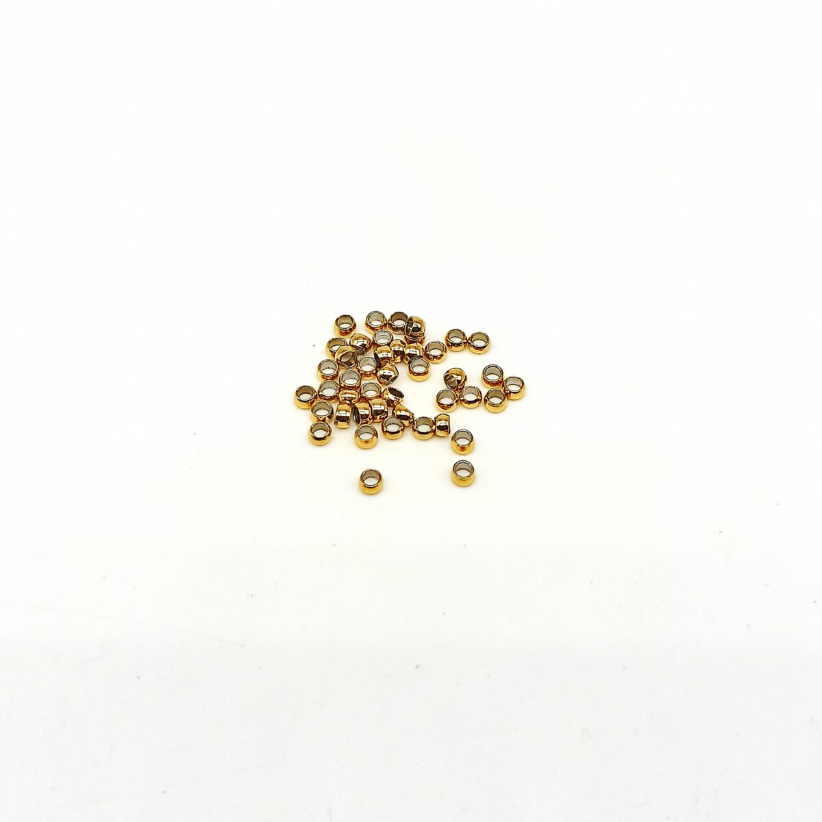 schiaccini in acciaio dorato da 2,5 mm
