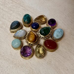 Pietre per Macramè Montatura Ottone
