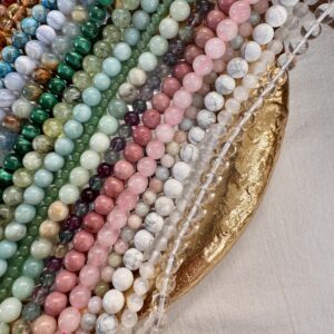 Alternative view of Quarzo rosa 6 mm liscio