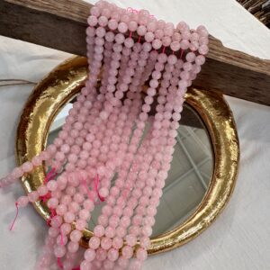 Quarzo rosa 6 mm liscio