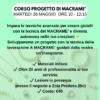CORSO PROGETTO MACRAMè