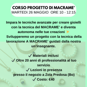 CORSO PROGETTO MACRAMè