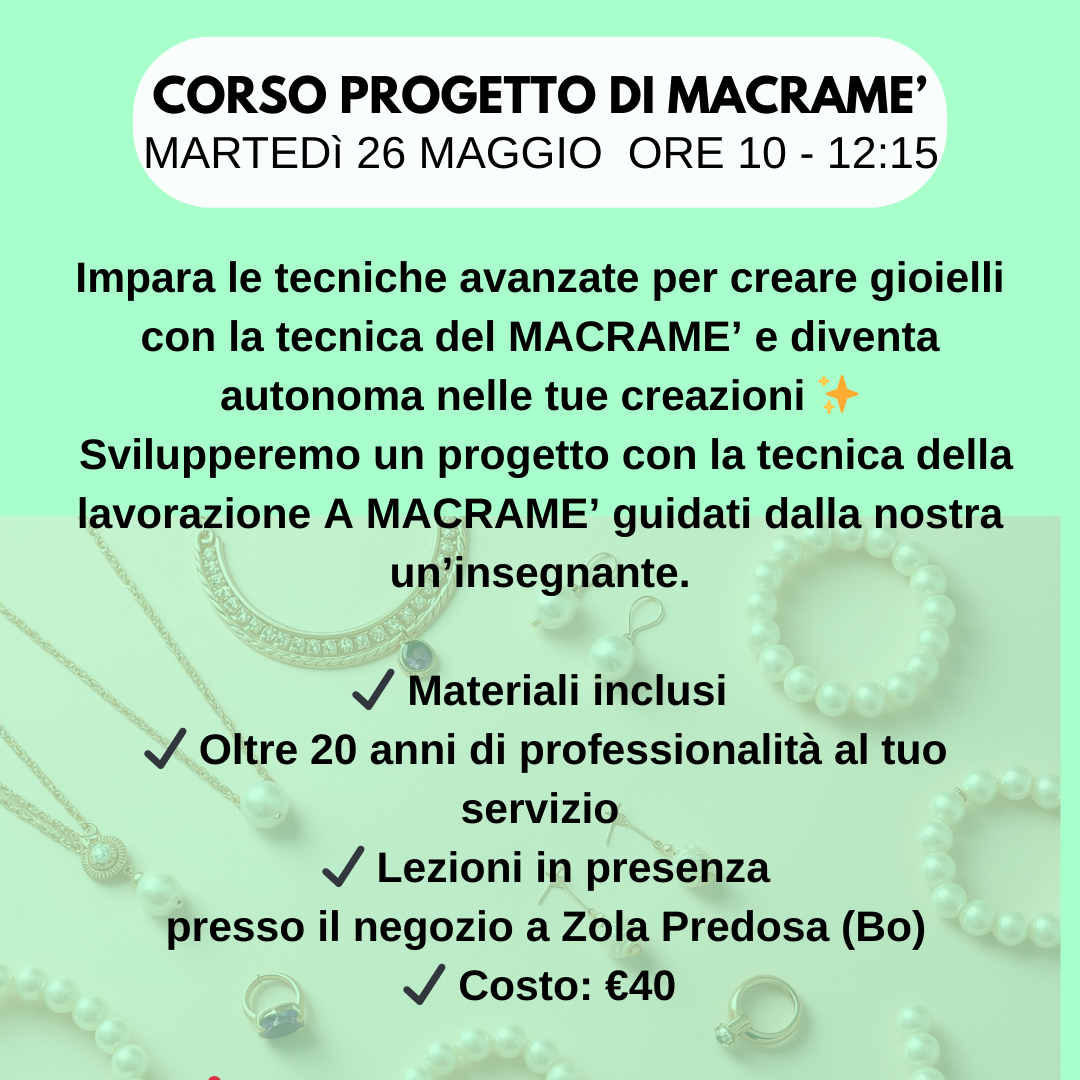 CORSO PROGETTO MACRAMè