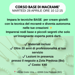 CORSO BASE MACRAMè