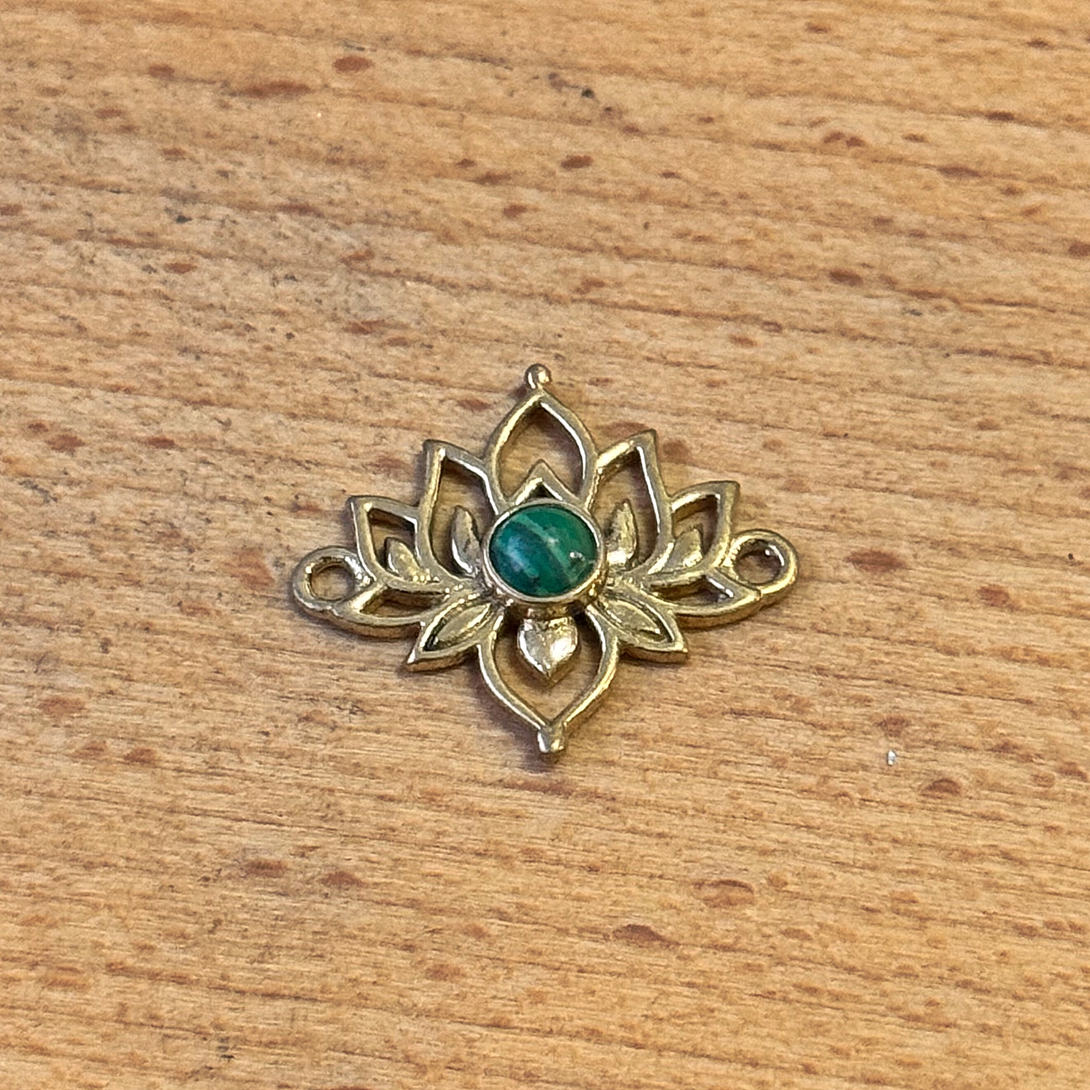 Connettore Fiore Loto Malachite