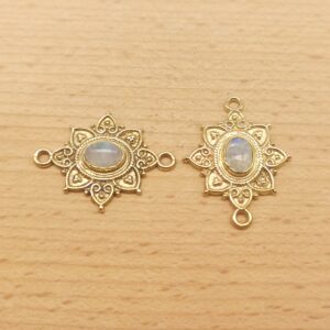 Alternative view of Ovale decorato - Labradorite Bianca