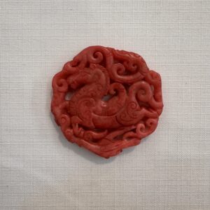 Medaglione in giada Cavallo Rosso