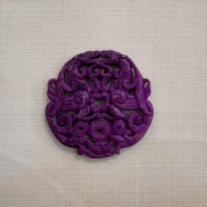 Medaglione in giada Dragoni Viola