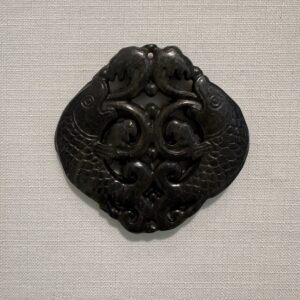 Medaglione in giada Carpe Nero