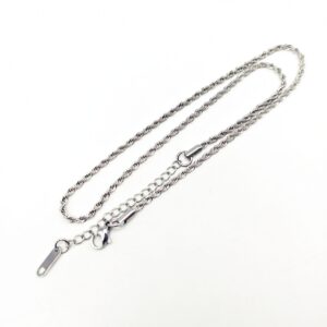 Alternative view of Catenina spirale acciaio argentata