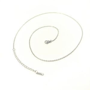 Catenina acciaio semplice argentata