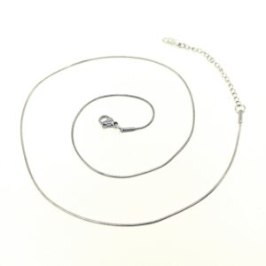 Catenina snake acciaio argentata