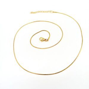 Catenina acciaio snake dorata