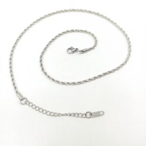 Catenina spirale acciaio argentata