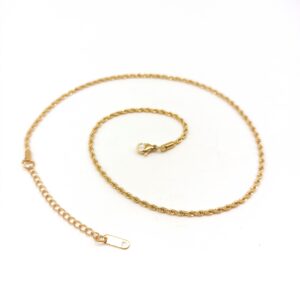 Catenina spirale acciaio dorata