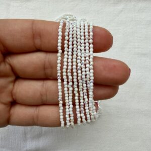 Alternative view of Collana in acciaio dorato con cristallo bianco a/b