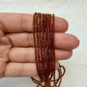 Alternative view of Collana in acciaio dorato con cristallo cognac