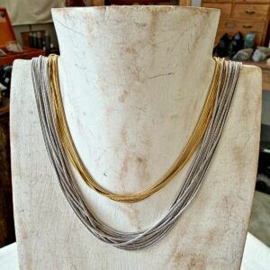 Collana girocollo Snake in acciaio argentata o dorata