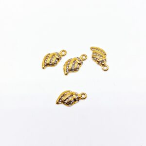 Conchiglia mini ottone cubic zirconia