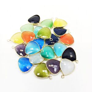 Gocce in cristallo con montatura ottone