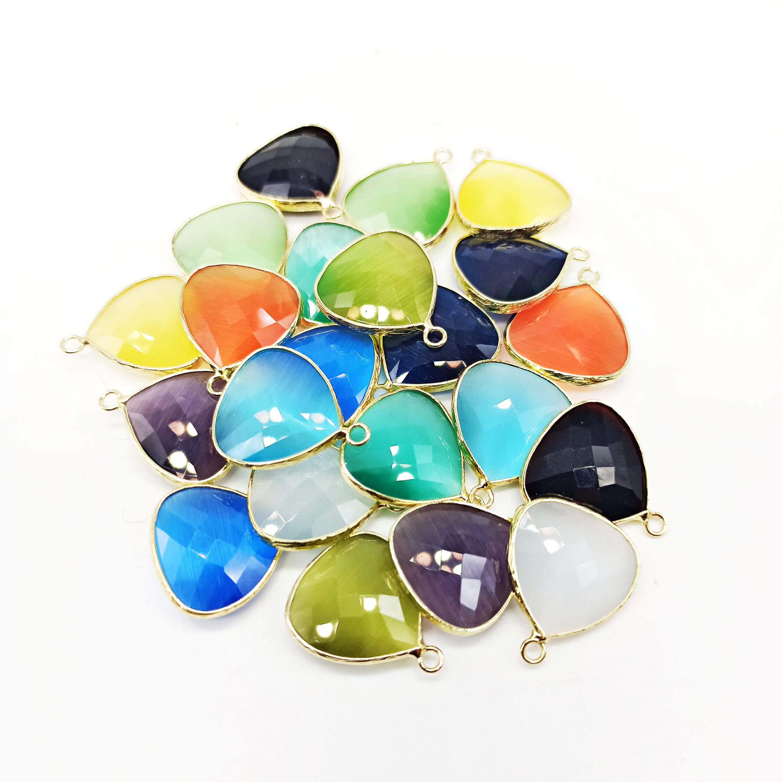 Gocce in cristallo con montatura ottone