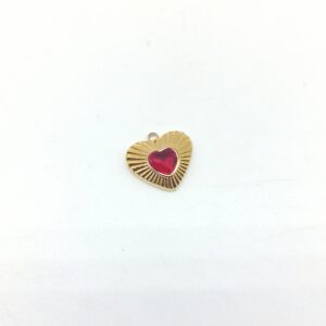 Cuore cubic zirconia rosso
