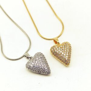 Cuori bombati cubic zirconia