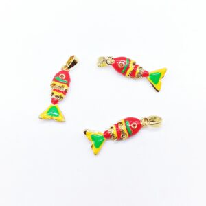 Pendente in ottone pesce rosso