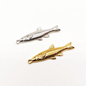 Pendente pesce lungo acciaio
