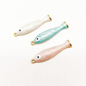 Pendente pesce smaltato acciaio