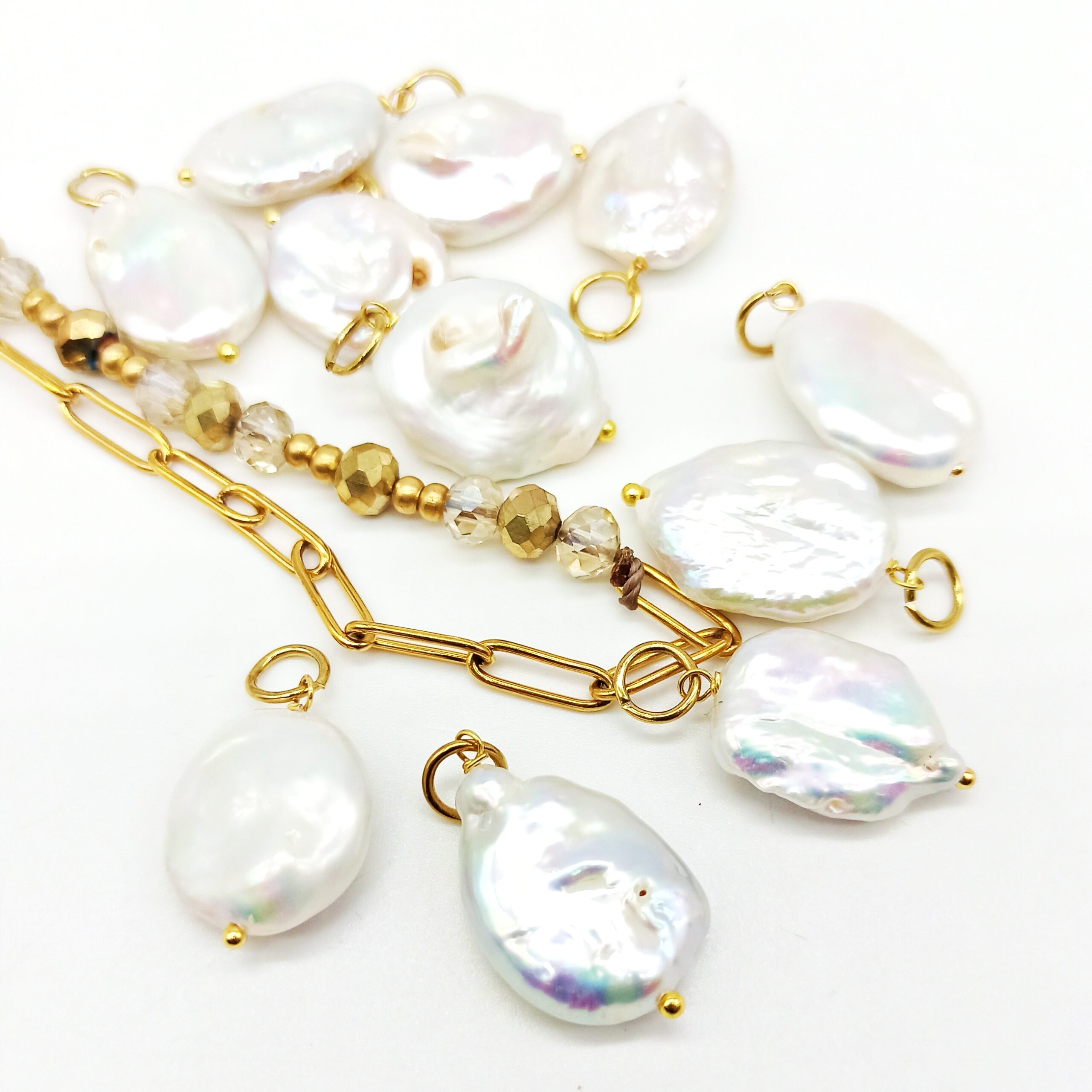 Ciondolo con Perla barocca piatta - immagine 2