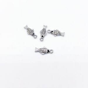 Pesce mini acciaio cubic zirconia