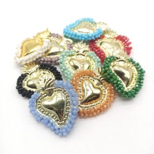 Cuore sacro con lavorazione cristalli 3 mm