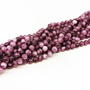 Agata lavanda melange 6 mm liscia