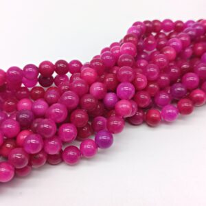 Agata fuxia 8 mm liscia