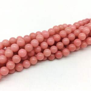 Agata rosa cipria 8 mm liscia