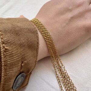 Base bracciale acciaio dorato