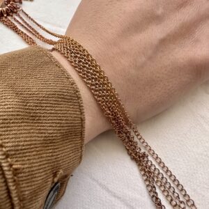 Base bracciale acciaio rosato